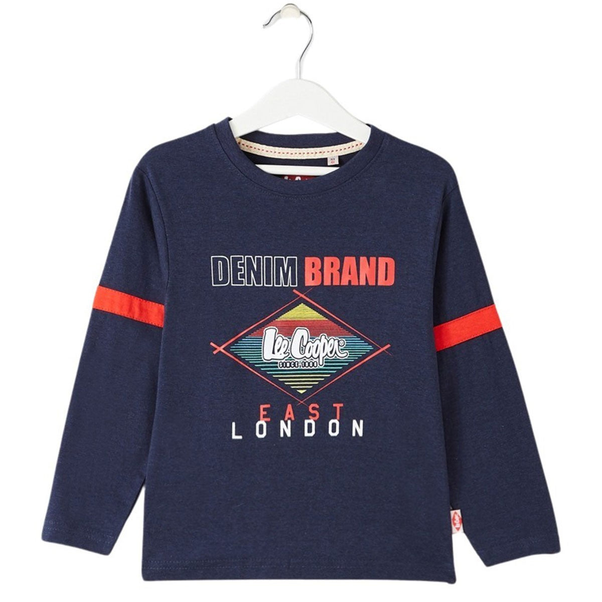 T-Shirt manches longues Lee Cooper - 4A Garçon - Enfant - Marine - 100% Coton S/J GSM 160 - TrendyFlair