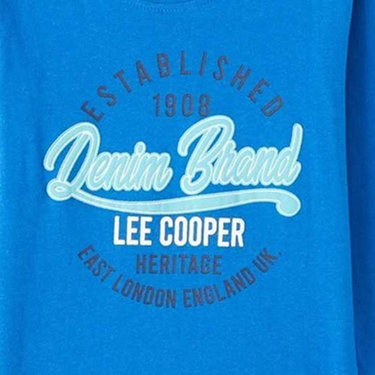 T-Shirt manches longues Lee Cooper - 6A Garçon - Enfant - Bleu - 100 % Coton - TrendyFlair