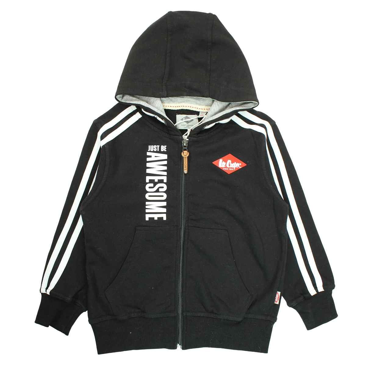 Veste à capuche Lee Cooper - 6A Garçon - Enfant - Noir - 60 % Coton - 40 % Polyester - 290-300 GSM - TrendyFlair