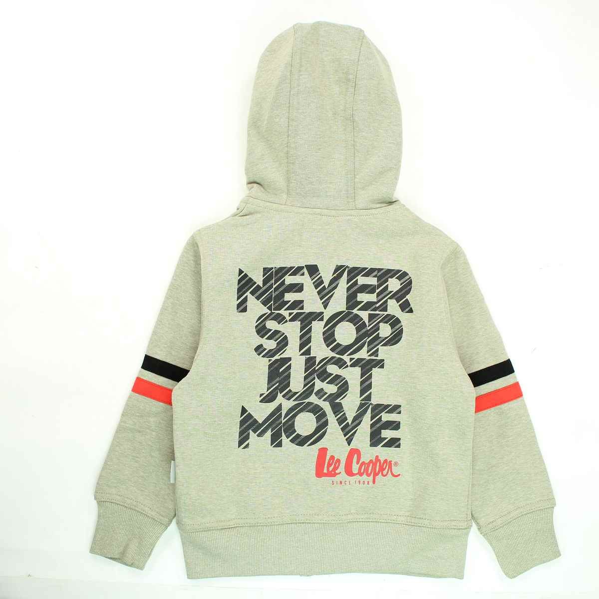 Veste à capuche Lee Cooper - 6A Garçon - Enfant - Gris - 60 % Coton - 40 % Polyester - 290-300 GSM - TrendyFlair