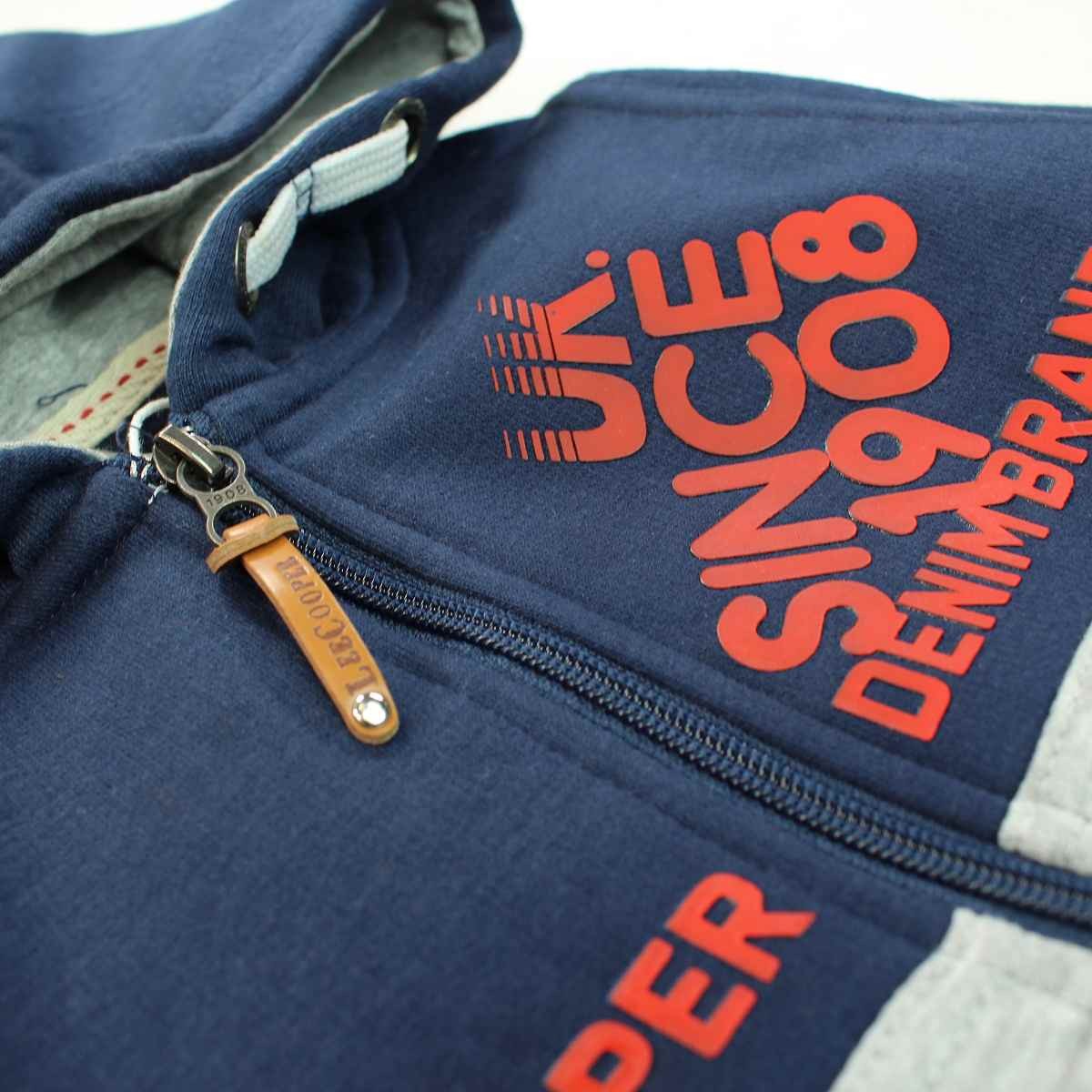 Veste à capuche Lee Cooper - 6A Garçon - Enfant - Bleu - 60 % Coton - 40 % Polyester - 290-300 GSM - TrendyFlair