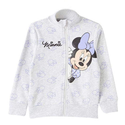 Veste Minnie - 3/4A Fille - Enfant - Gris - Coton - Polyester - 260 G/M2 - POLAIRE BROSSE - TrendyFlair
