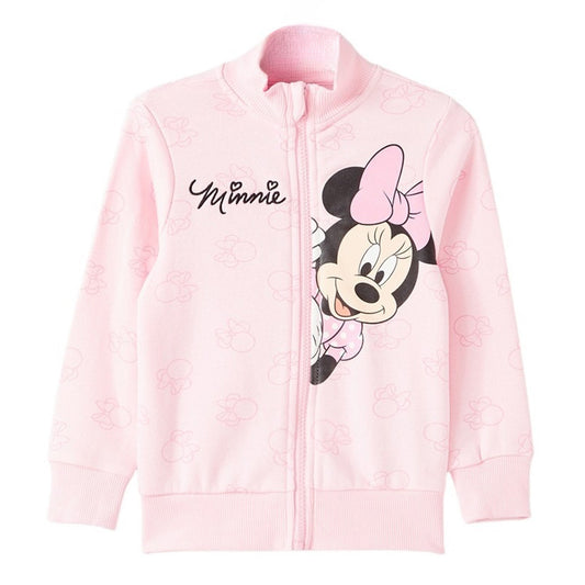 Veste Minnie - 3/4A Fille - Enfant - Rose - Coton - Polyester - 260 G/M2 - POLAIRE BROSSE - TrendyFlair