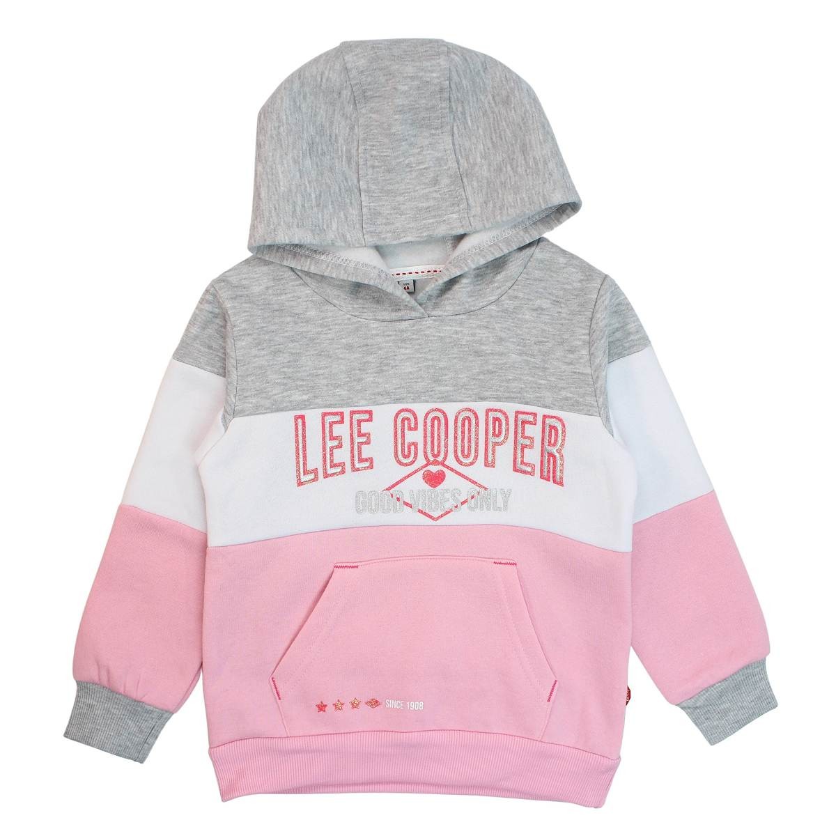 Sweat à capuche Lee Cooper - 4A Fille - Enfant - Gris - 80 % Polyester - 20 % Coton - TrendyFlair