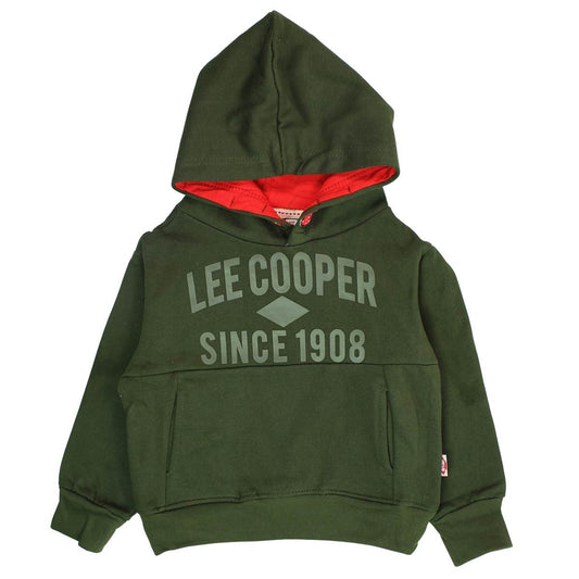 Sweat capuche Lee Cooper - 4A Garçon - Enfant - Kaki - 60 % Coton - 40 % Polyester - TrendyFlair