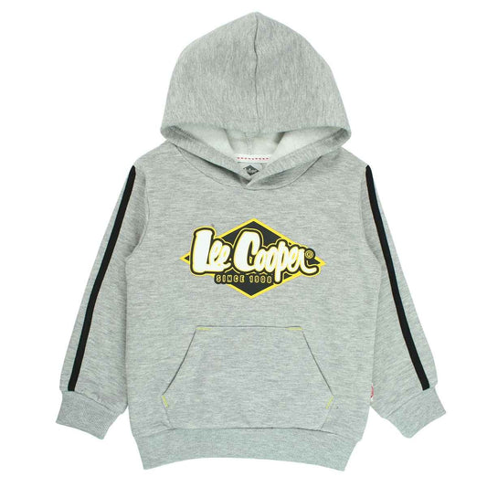 Sweat Lee Cooper - 6A Garçon - Enfant - Gris - 80 % Polyester - 20 % Coton - TrendyFlair