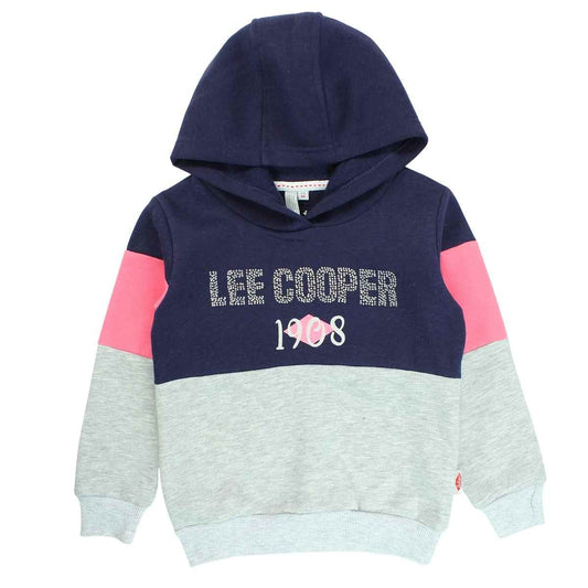 Sweat Lee Cooper - 6A Fille - Enfant - Marine - 80 % Polyester - 20 % Coton - TrendyFlair