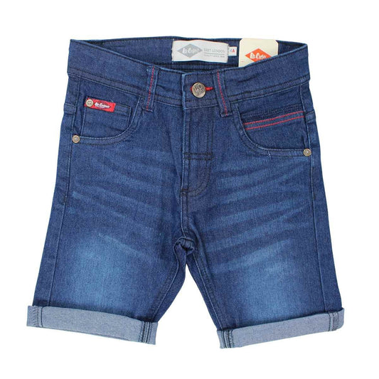 Bermuda Lee Cooper - 4A Garçon - Enfant - Marine - 98 % Coton - 2 % Élasthanne - TrendyFlair