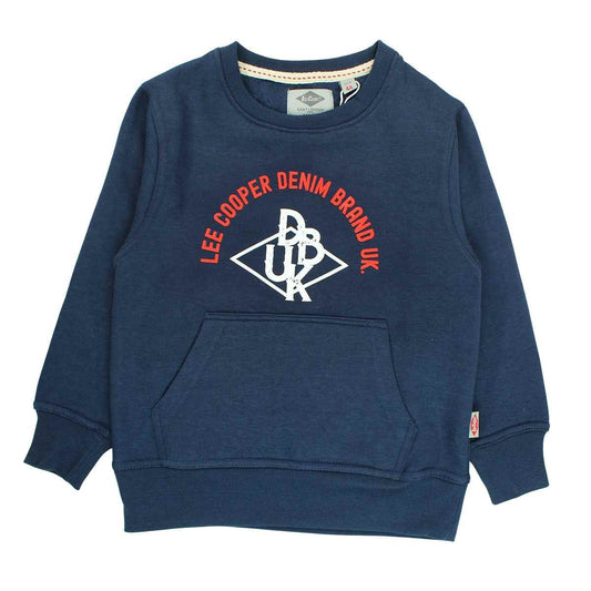 Sweat Lee Cooper - 6A Garçon - Enfant - Bleu - 60 % Coton - 40 % Polyester 300 gsm - TrendyFlair