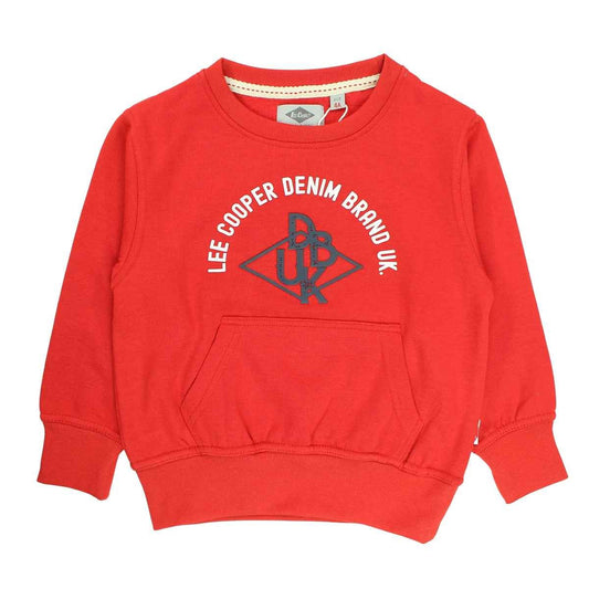 Sweat Lee Cooper - 6A Garçon - Enfant - Rouge - 60 % Coton - 40 % Polyester 300 gsm - TrendyFlair