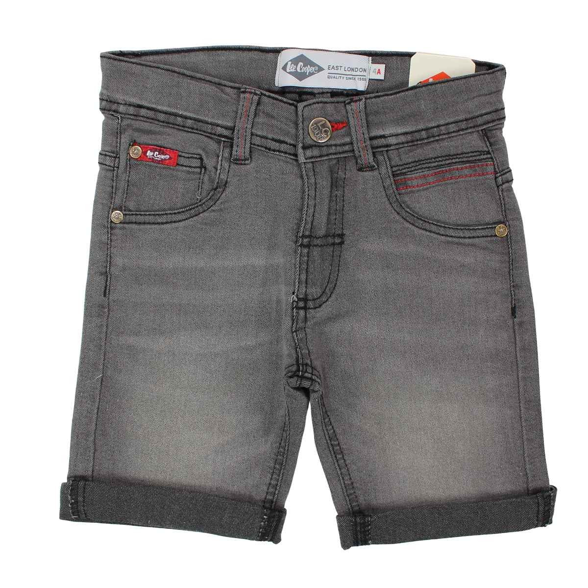 Bermuda Lee Cooper - 4A Garçon - Enfant - Gris - 70% Coton, 18% Polyester, 10% viscose et 2% Élasthanne - TrendyFlair