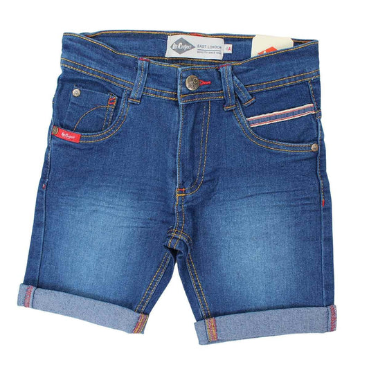 Bermuda Lee Cooper - 4A Garçon - Enfant - Bleu - 98 % Coton - 2 % Élasthanne - TrendyFlair