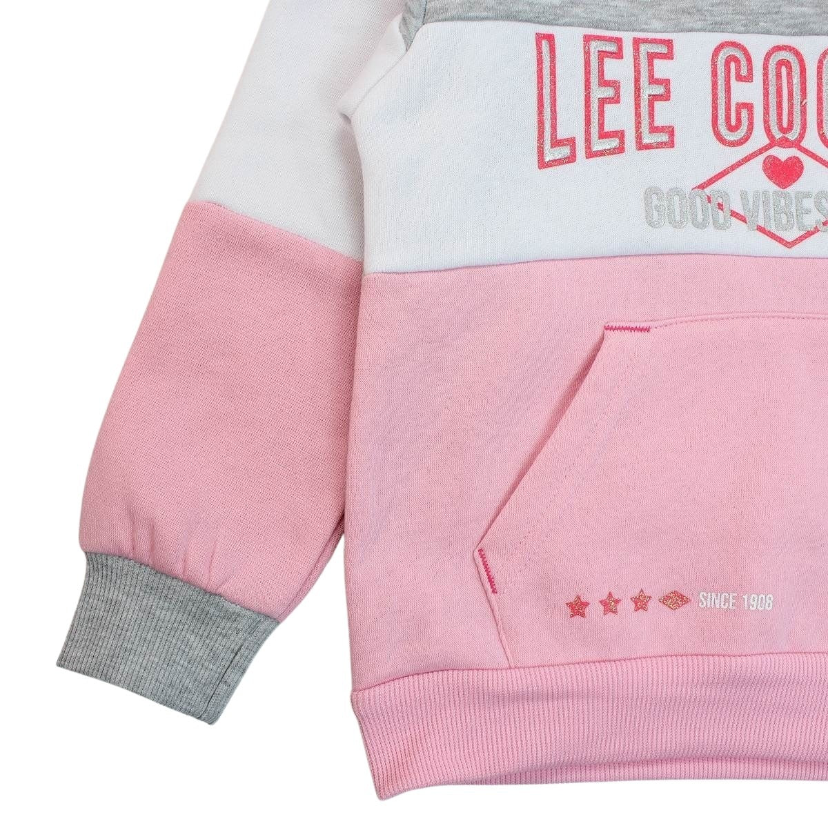 Sweat à capuche Lee Cooper - 4A Fille - Enfant - Gris - 80 % Polyester - 20 % Coton - TrendyFlair