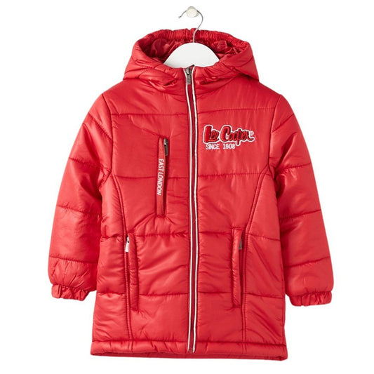 Parka capuche Lee Cooper - 4A Garçon - Enfant - Rouge - 100 % Polyester - TrendyFlair