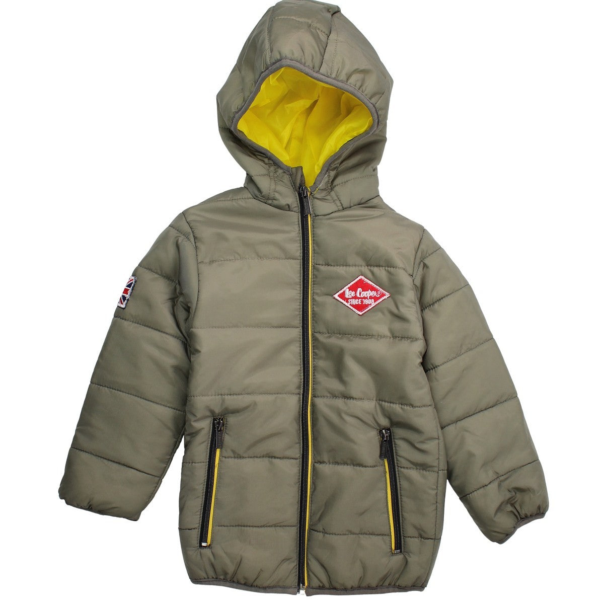 Parka à capuche Lee Cooper - 6A Garçon - Enfant - Kaki - 100% NYLON - TrendyFlair