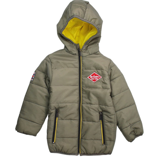 Parka à capuche Lee Cooper - 6A Garçon - Enfant - Kaki - 100% NYLON - TrendyFlair