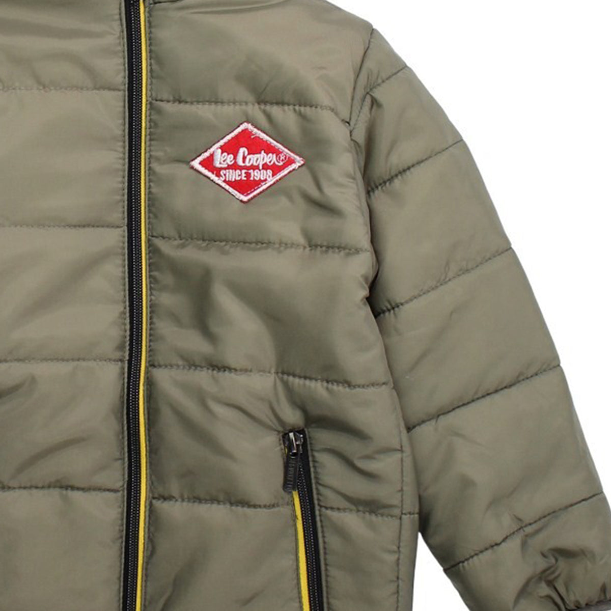 Parka à capuche Lee Cooper - 6A Garçon - Enfant - Kaki - 100% NYLON - TrendyFlair