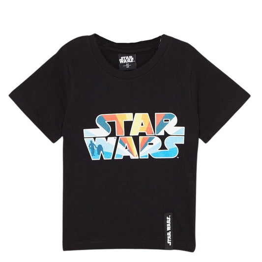 T-Shirt Star Wars - 2A Garçon - Enfant - Noir - 100% Coton, 160 GSM SJ - TrendyFlair