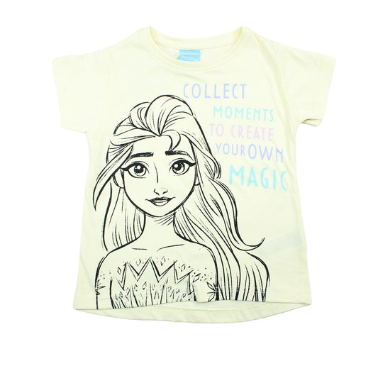 T-Shirt La Reine des Neiges - 5A Garçon - Enfant - Jaune - 100% Coton - TrendyFlair