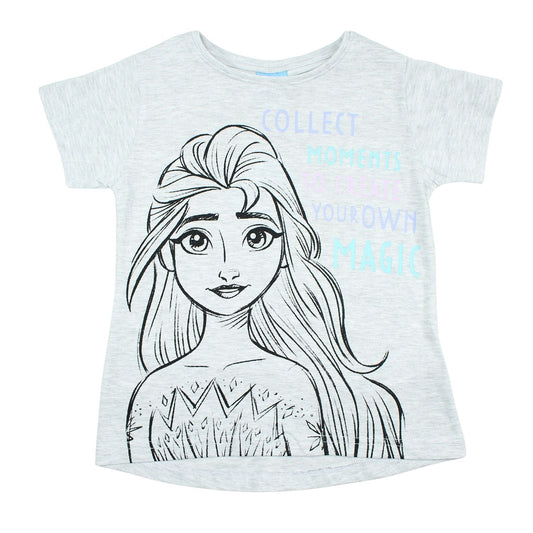 T-Shirt La Reine des Neiges - 5A Garçon - Enfant - Gris - 100% Coton - TrendyFlair