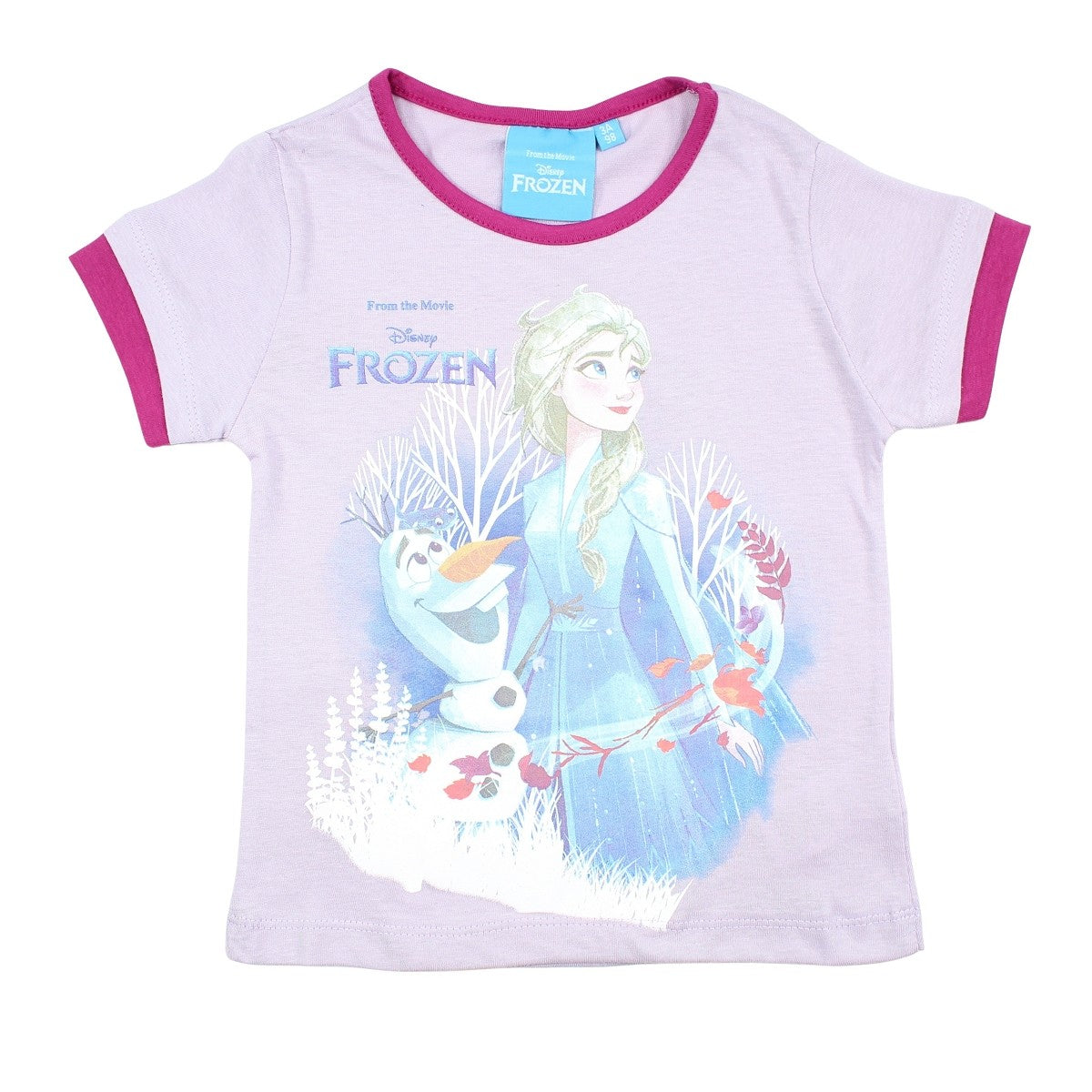 T-Shirt La Reine des neiges - 5A Fille - Enfant - Violet - 100% Coton - 160 GSM - TrendyFlair