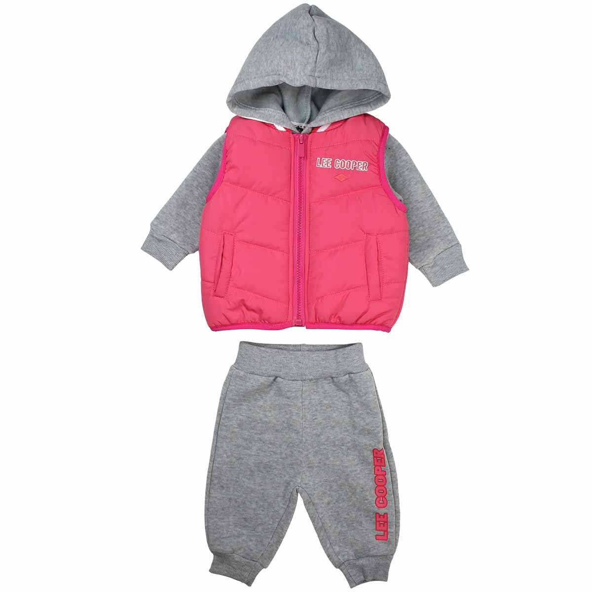 Ensemble bebe fille Lee Cooper - 6M Bébé Fille - Enfant - Gris - 100% Polyester - TrendyFlair