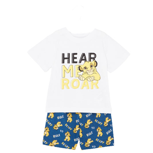 Ensemble Le roi Lion - 3A Garçon - Enfant - Blanc - 100% Coton, 160 GSM SJ - TrendyFlair