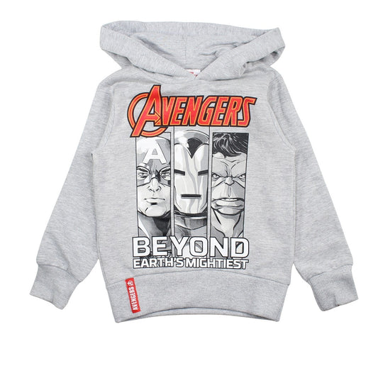 Sweat à capuche garçon Avengers - 4A Garçon - Enfant - Gris - 100% Coton - TrendyFlair