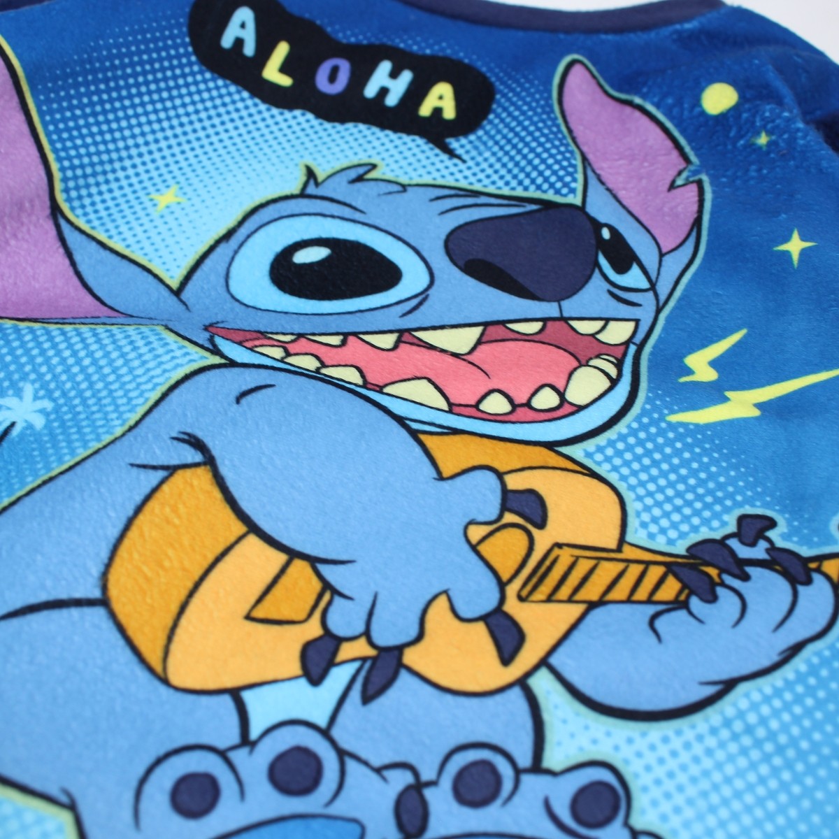 Pyjama polaire Lilo & Stitch - 3A Garçon - Enfant - Marine - 100% Polyester - TrendyFlair