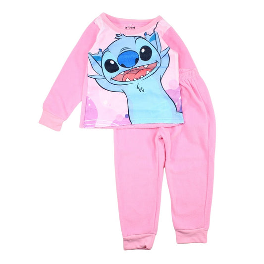 Pyjama polaire Lilo & Stitch - 3A Fille - Enfant - Rose - 100% Polyester - TrendyFlair