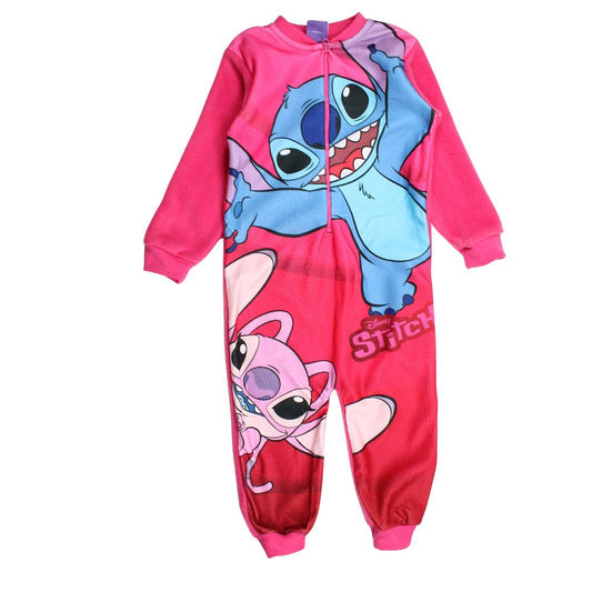 Combinaison polaire Lilo & Stitch - 3A Fille - Enfant - Fushia - 100% Polyester - TrendyFlair