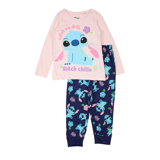 Pyjama fille Lilo & Stitch - 4A Fille - Enfant - Marine - 100% Coton - TrendyFlair