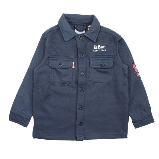 Chemise polaire garçon Lee Cooper - 4A Garçon - Enfant - Marine - 90% Coton, 10% VISCOSE - TrendyFlair