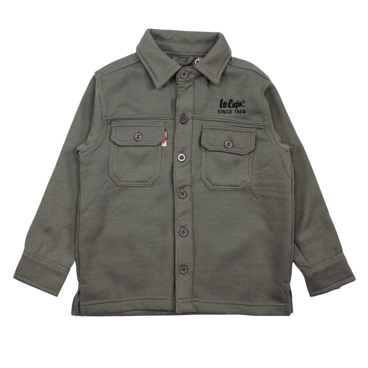 Chemise polaire garçon Lee Cooper - 4A Garçon - Enfant - Kaki - 90% Coton, 10% VISCOSE - TrendyFlair