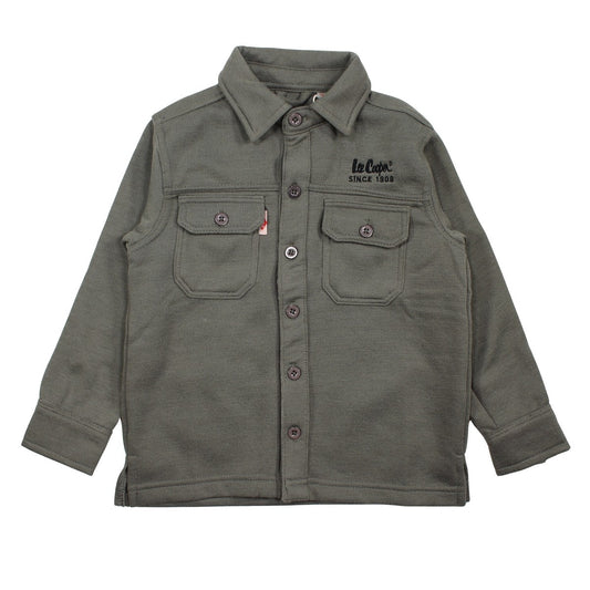 Chemise polaire garçon Lee Cooper - 4A Garçon - Enfant - Kaki - 90% Coton, 10% VISCOSE - TrendyFlair