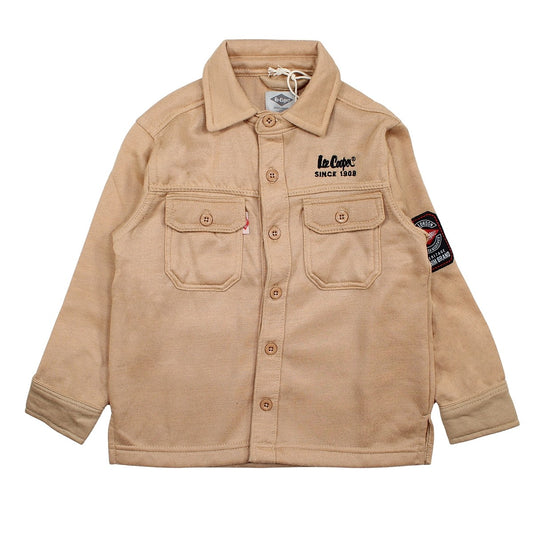 Chemise polaire garçon Lee Cooper - 4A Garçon - Enfant - Beige - 90% Coton, 10% VISCOSE - TrendyFlair