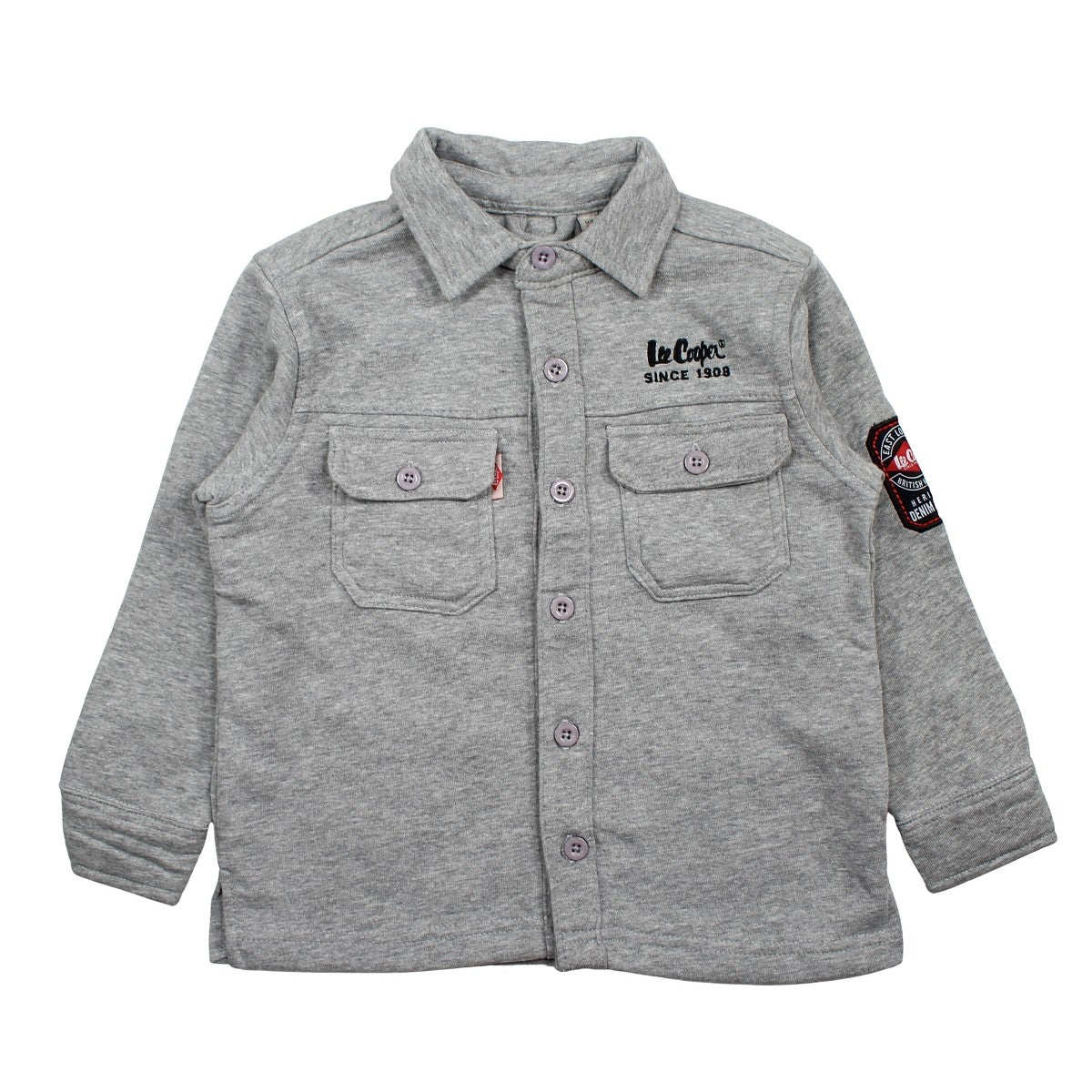 Chemise polaire garçon Lee Cooper - 4A Garçon - Enfant - Gris - 90% Coton, 10% VISCOSE - TrendyFlair