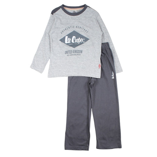 Pyjama garçon Lee Cooper - 8A Fille - Enfant - Gris - 95% Coton, 5% VISCOSE - TrendyFlair