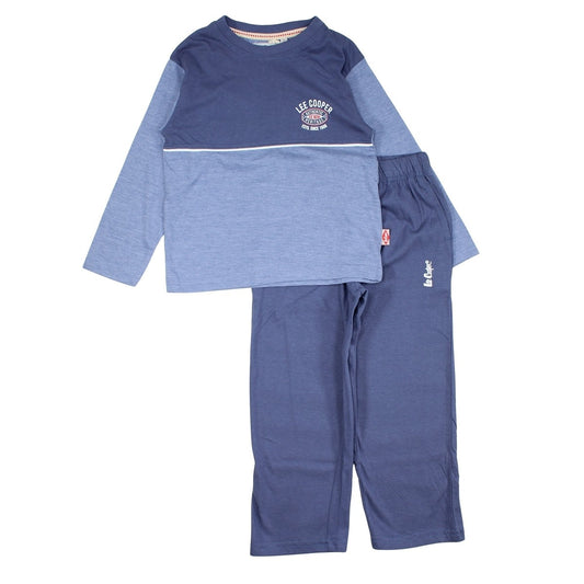 Pyjama garçon Lee Cooper - 8A Fille - Enfant - Bleu - Haut : 65% Polyester, 35% Coton BAS : 100% Coton - TrendyFlair
