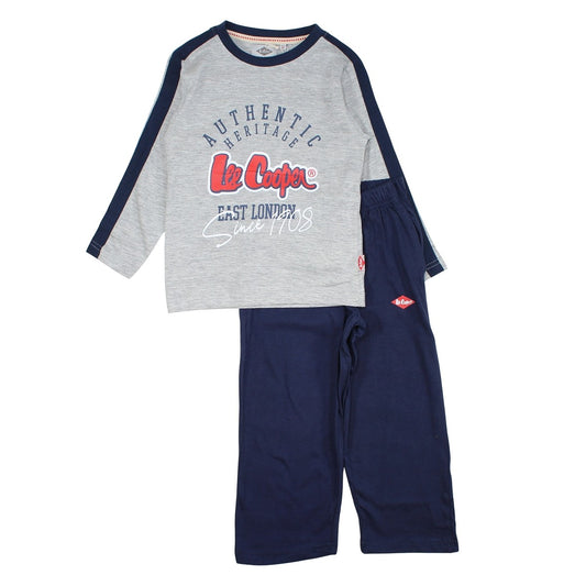 Pyjama garçon Lee Cooper - 8A Fille - Enfant - Marine - Haut : 65% Polyester, 35% Coton BAS : 100% Coton - TrendyFlair