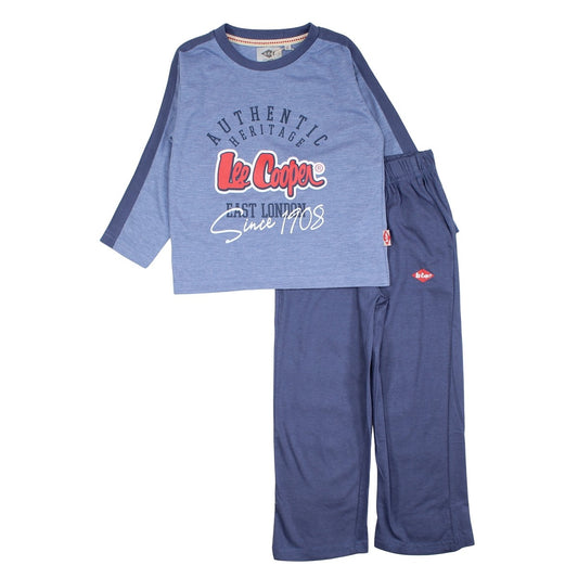 Pyjama garçon Lee Cooper - 8A Fille - Enfant - Bleu - Haut : 65% Polyester, 35% Coton BAS : 100% Coton - TrendyFlair