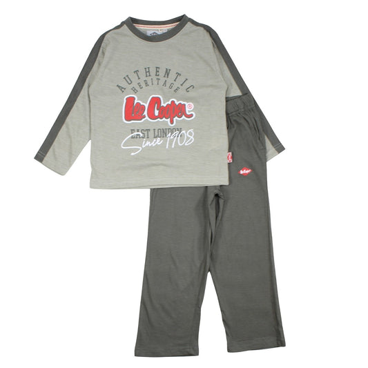 Pyjama garçon Lee Cooper - 8A Fille - Enfant - Vert - Haut : 65% Polyester, 35% Coton BAS : 100% Coton - TrendyFlair