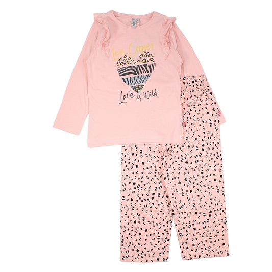 Pyjama fille Lee Cooper - 8A Fille - Enfant - Rose - 100% Coton - TrendyFlair