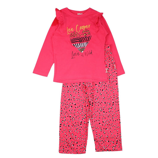 Pyjama fille Lee Cooper - 8A Fille - Enfant - Fushia - 100% Coton - TrendyFlair