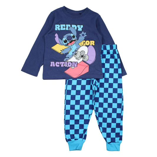 Pyjama garçon Lilo & Stitch - 8A Garçon - Enfant - Marine - 100% Coton - TrendyFlair