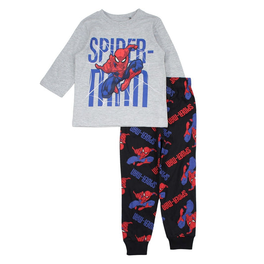 Pyjama garçon Spiderman - 8A Garçon - Enfant - Gris - 80% Coton, 20% Polyester - TrendyFlair