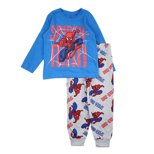Pyjama garçon Spiderman - 8A Garçon - Enfant - Bleu - 80% Coton, 20% Polyester - TrendyFlair