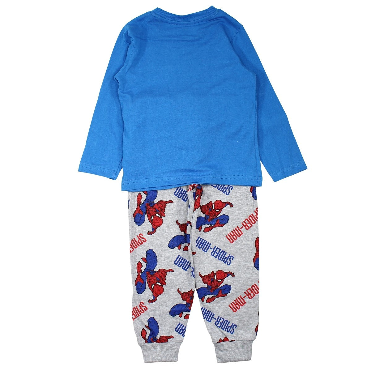 Pyjama garçon Spiderman - 8A Garçon - Enfant - Bleu - 80% Coton, 20% Polyester - TrendyFlair