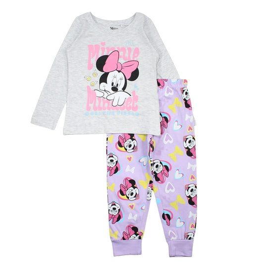 Pyjama fille Minnie - 8A Fille - Enfant - Gris - 100% Coton - TrendyFlair