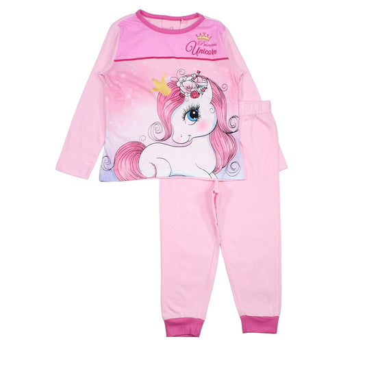 Pyjama coton Fille Unicorn - 3A Fille - Enfant - Rose clair - 100% Coton - TrendyFlair